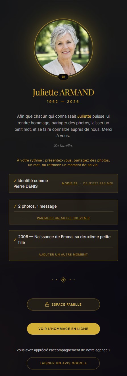 Checklist des contributions — Juliette Armand
